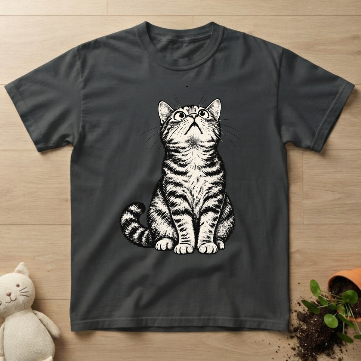 Wide Eyed Cat T-shirt