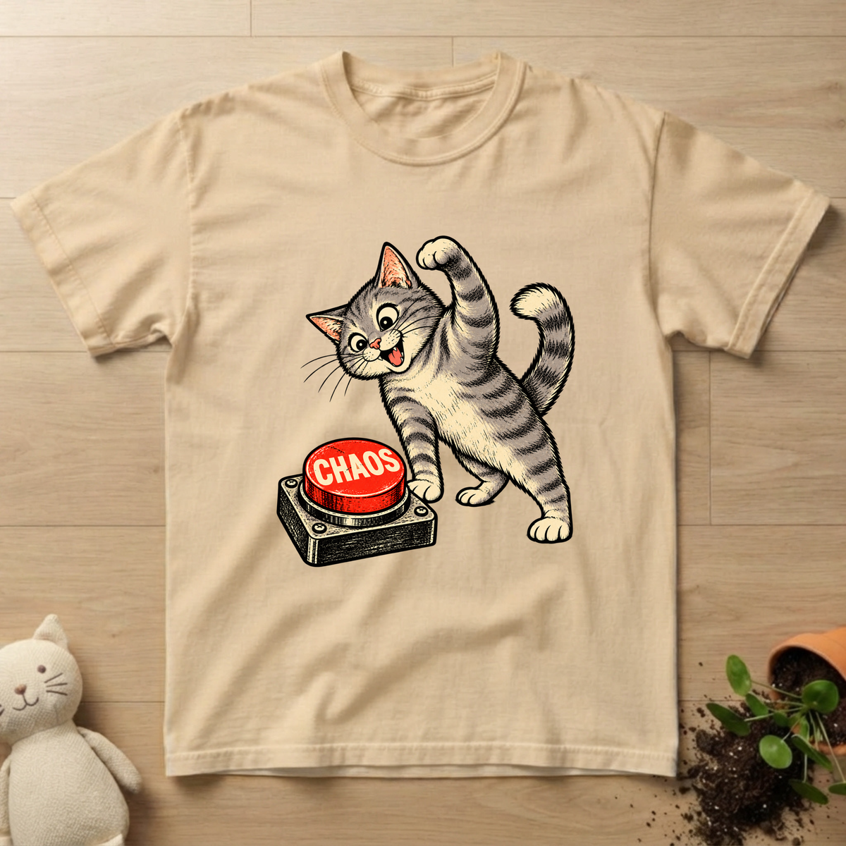Chaos Button T-shirt