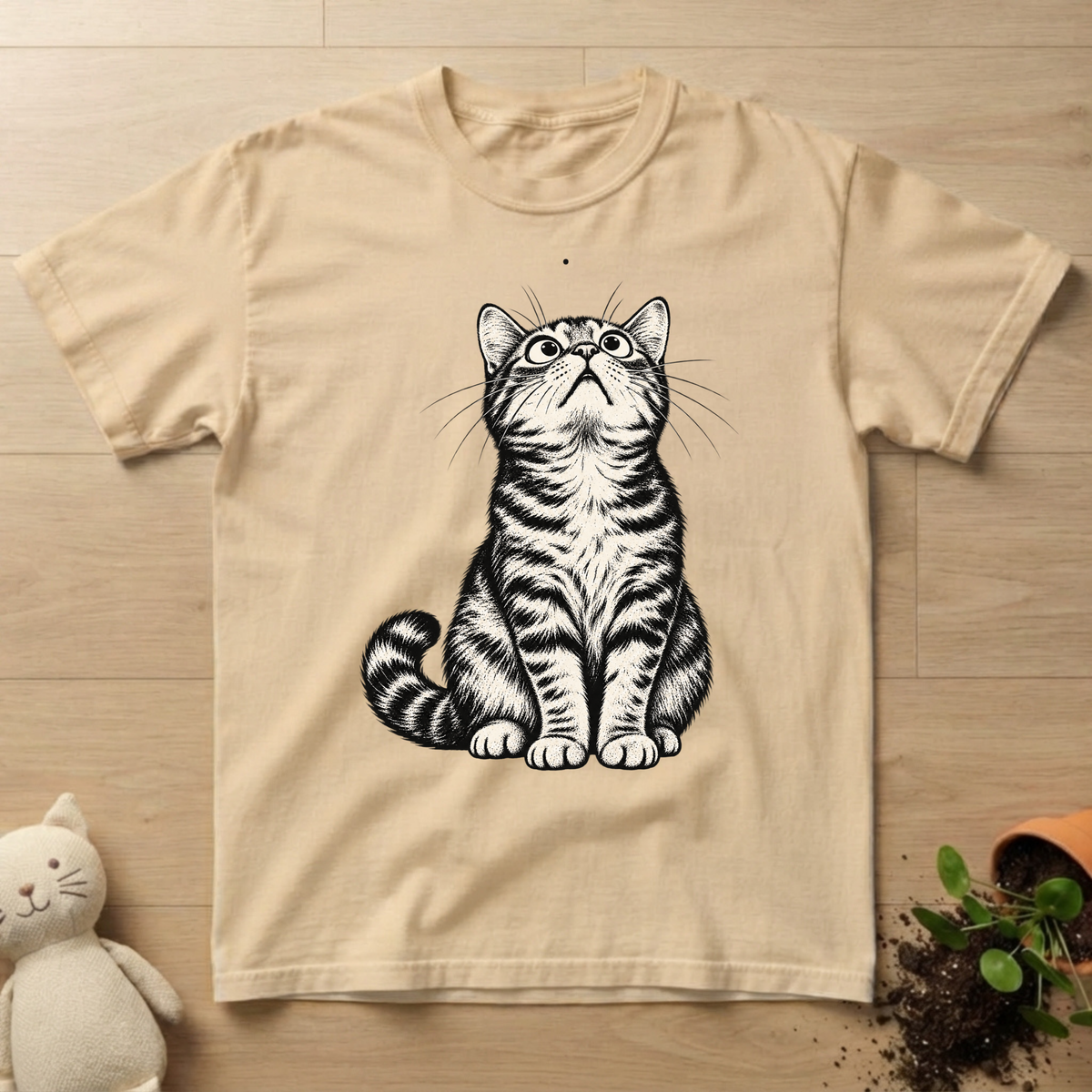 Wide Eyed Cat T-shirt