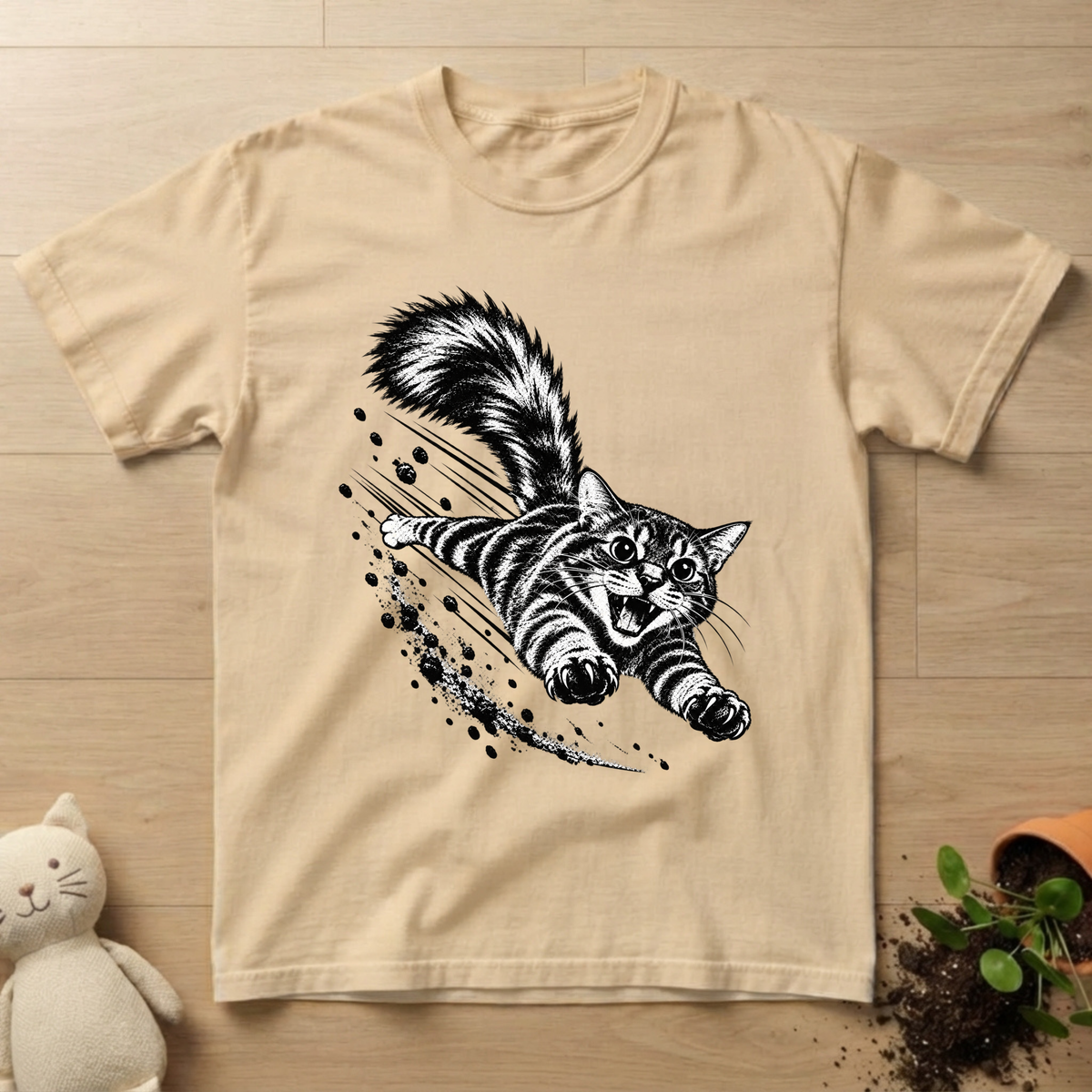 Leaping Cat T-shirt
