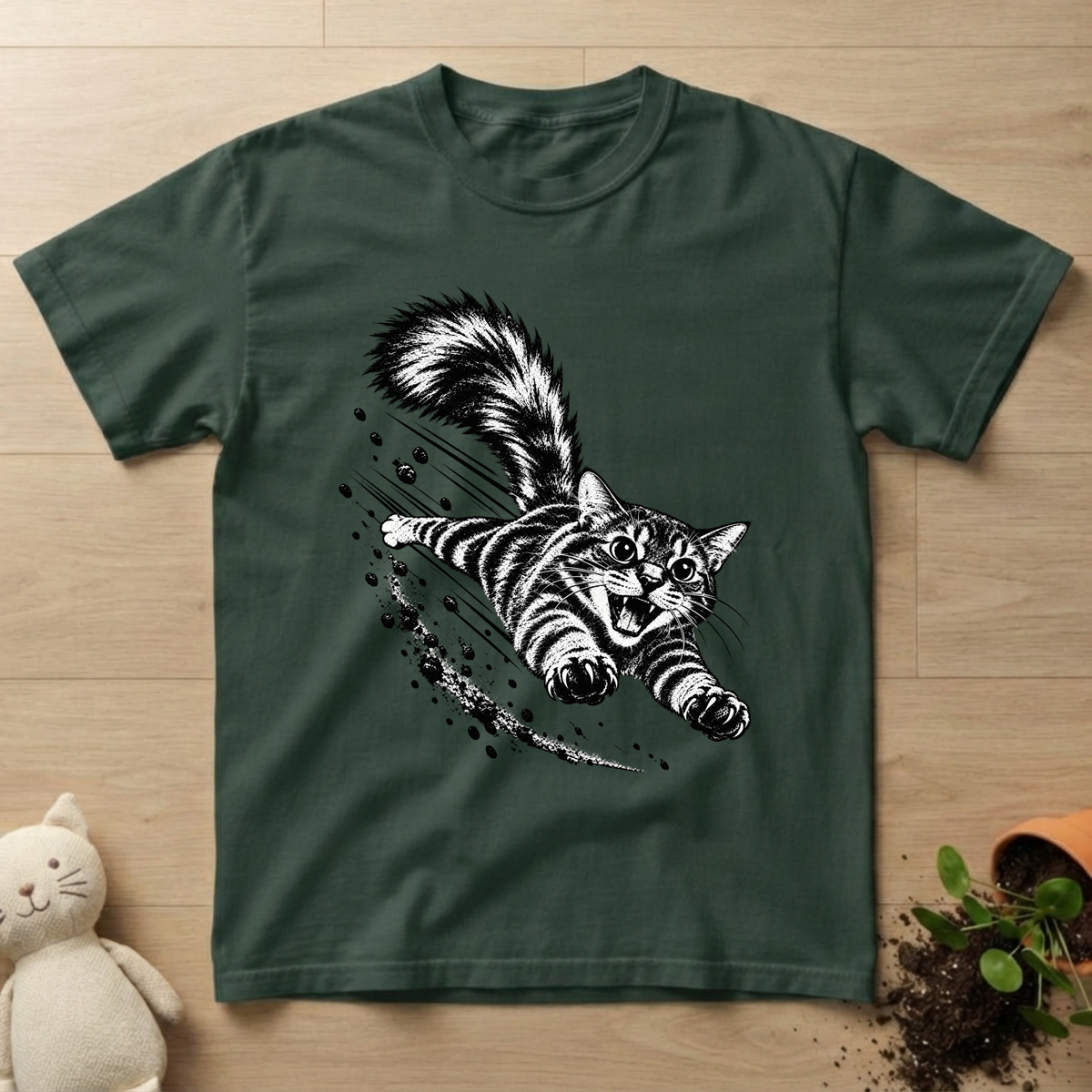 Leaping Cat T-shirt