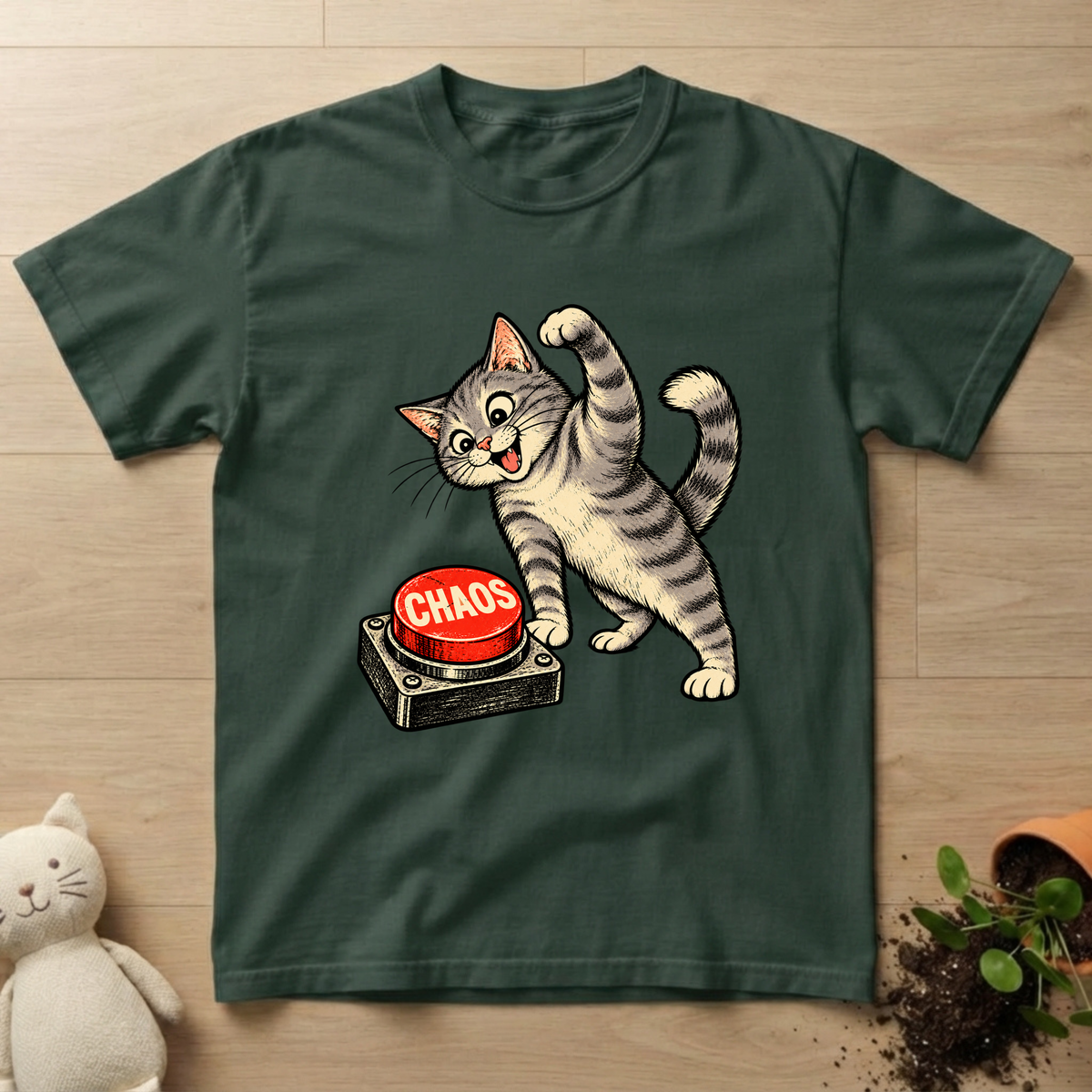Chaos Button T-shirt