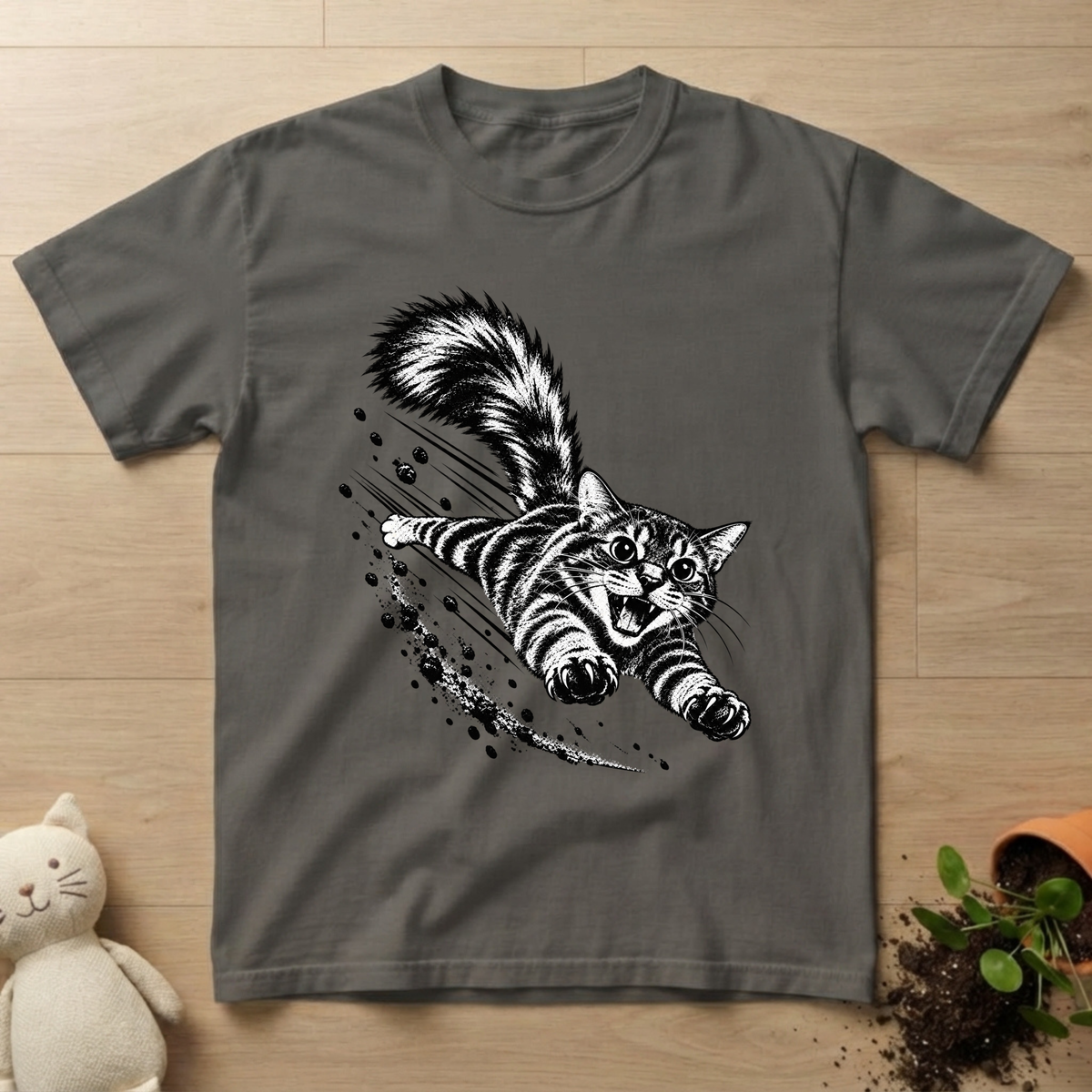 Leaping Cat T-shirt