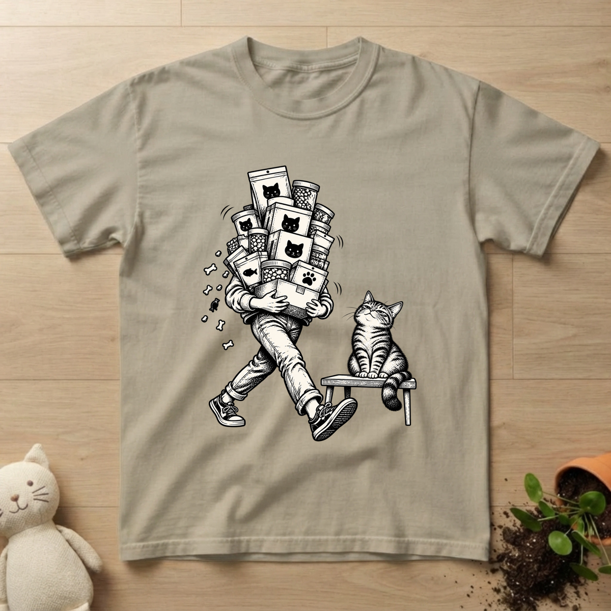 Cat Food Stroll T-shirt