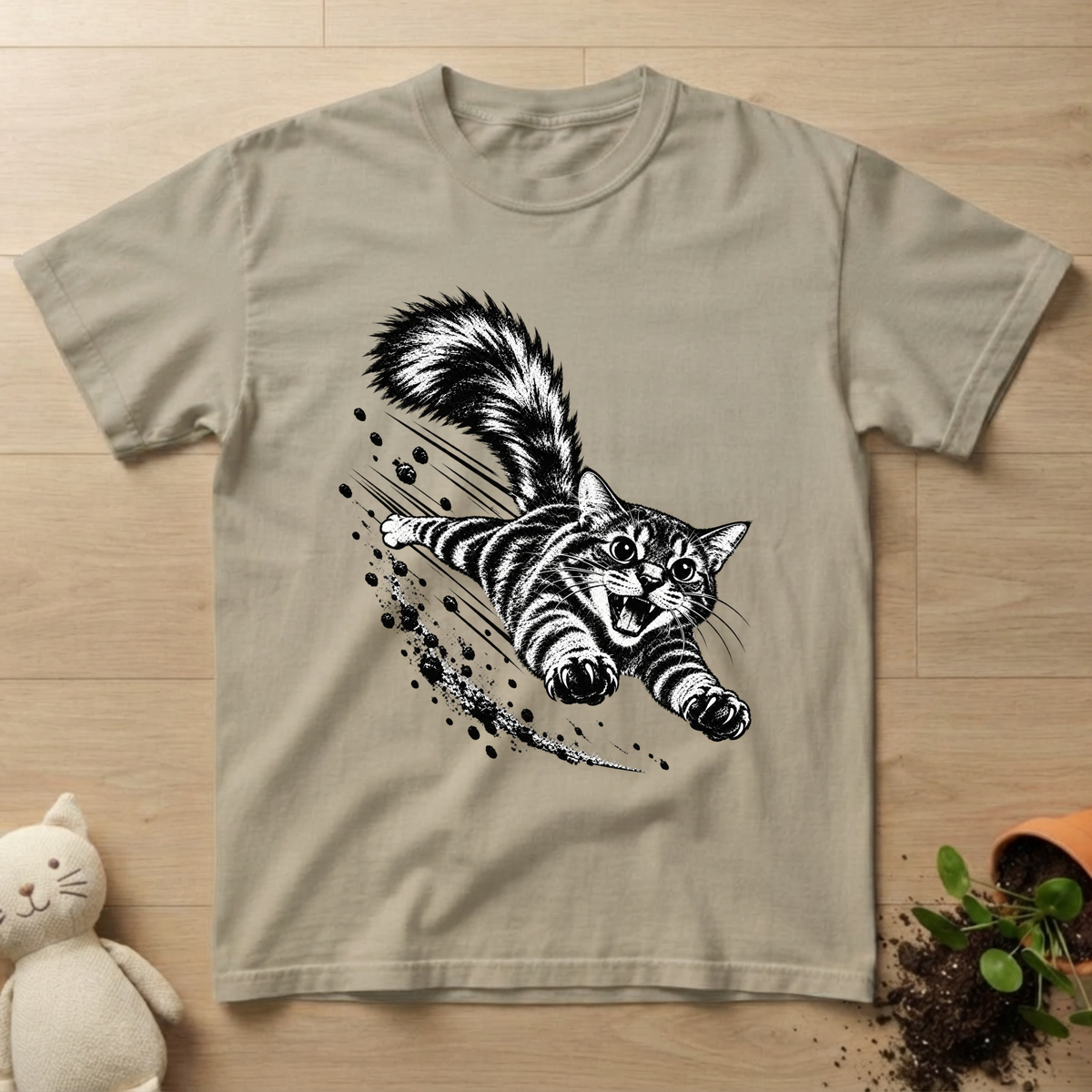 Leaping Cat T-shirt