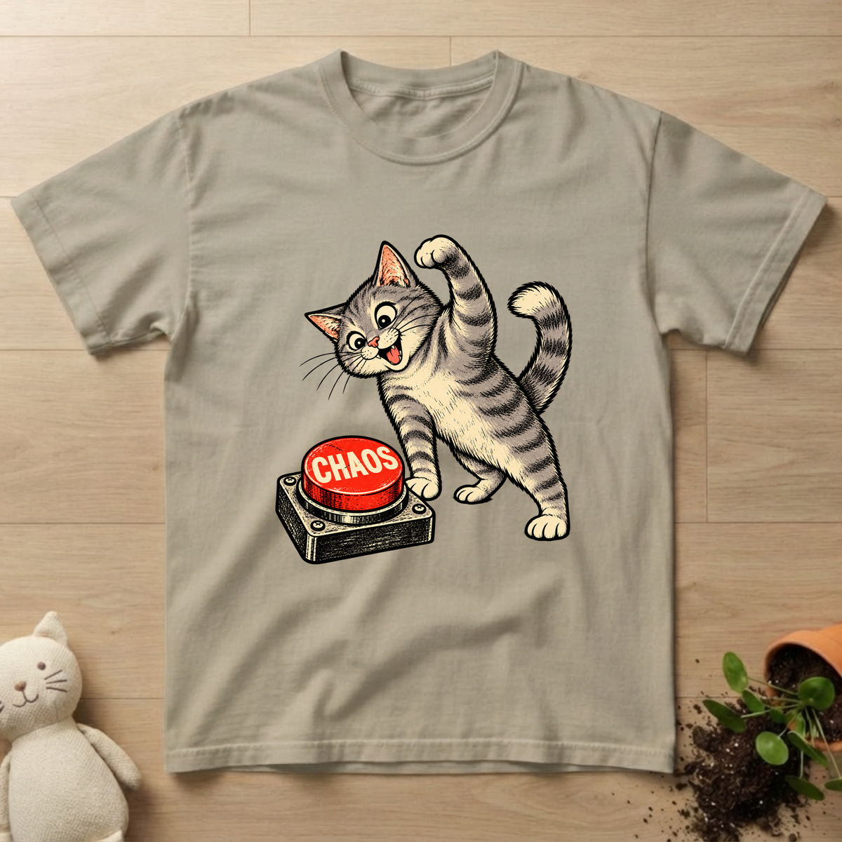 Chaos Button T-shirt