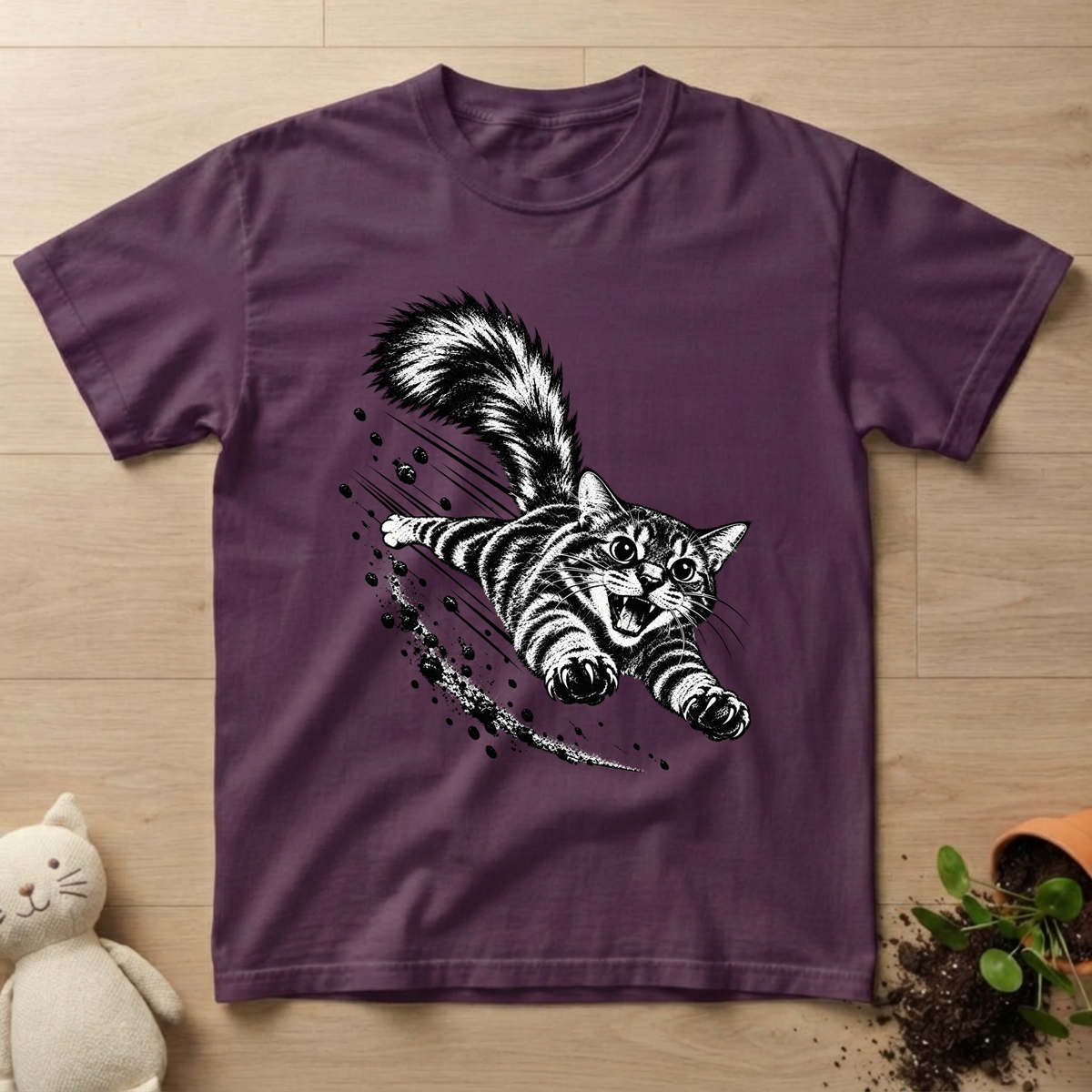 Leaping Cat T-shirt